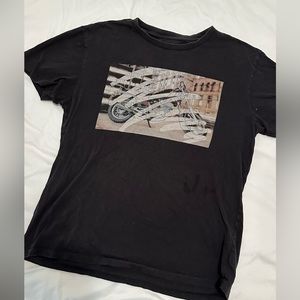 T-shirt with motorcycle